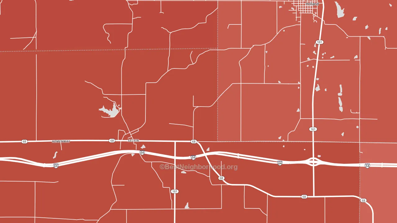 Selvin, IN block-group political-lean map