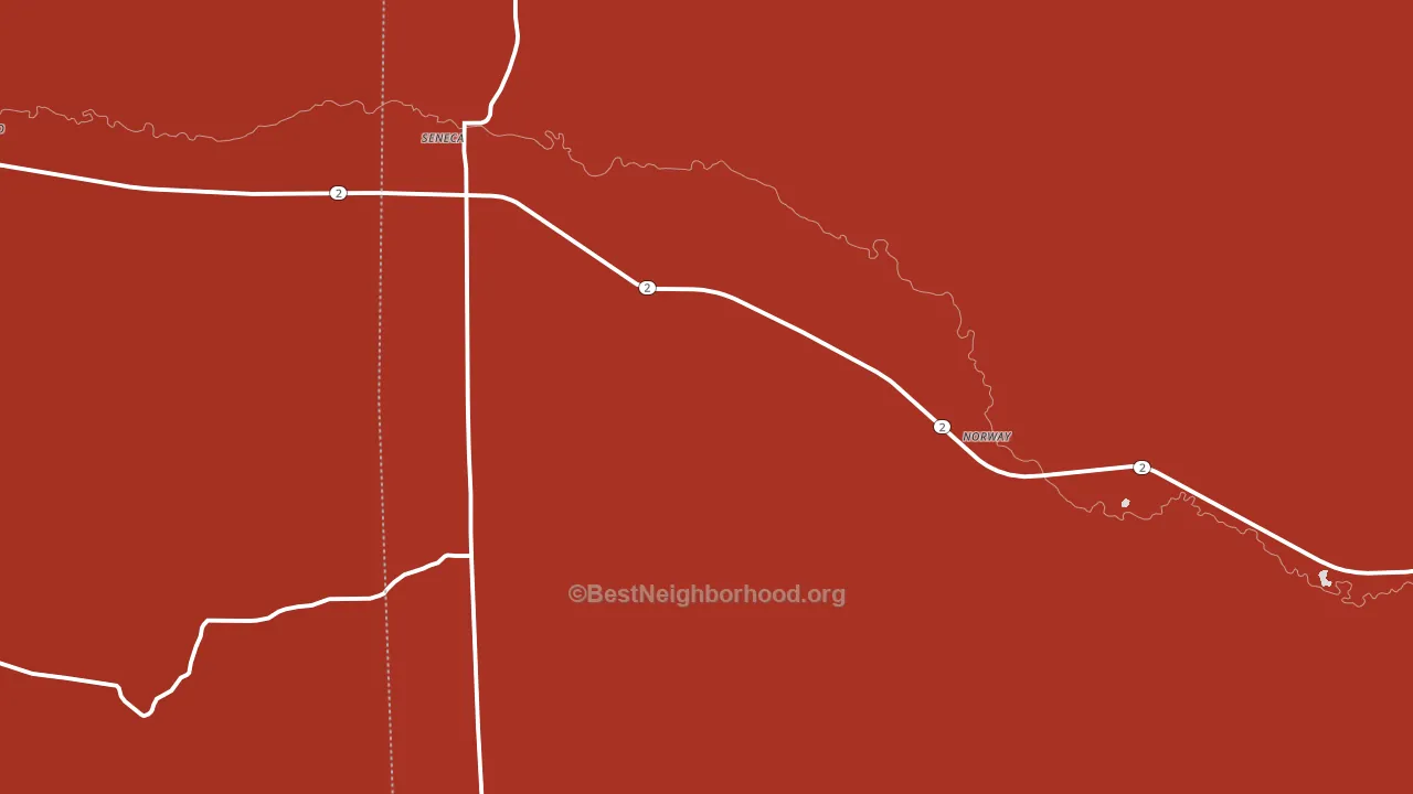 Seneca, NE block-group political-lean map