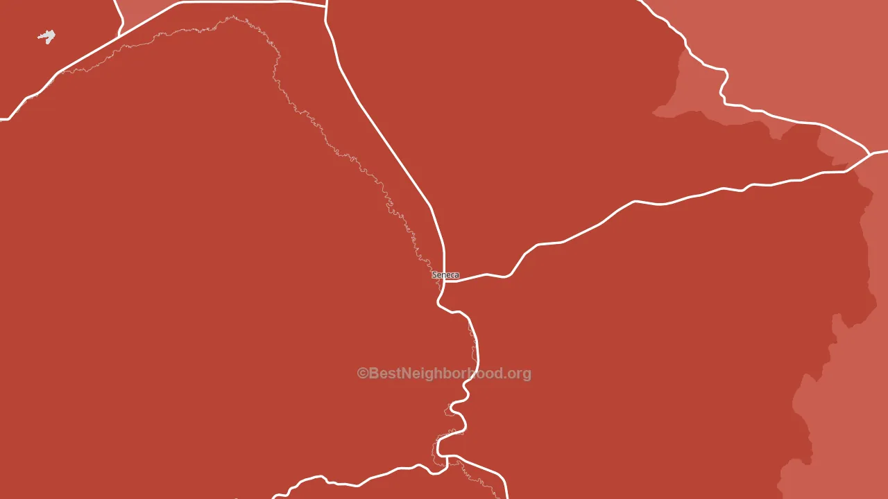 Seneca, OR block-group political-lean map
