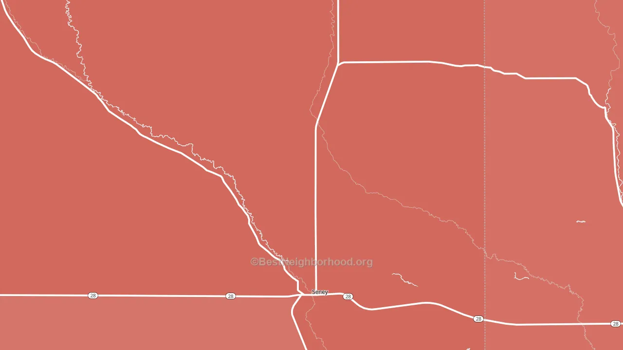 Seney, MI block-group political-lean map