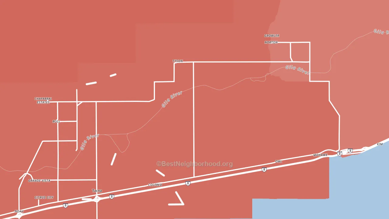 Sentinel, AZ block-group political-lean map