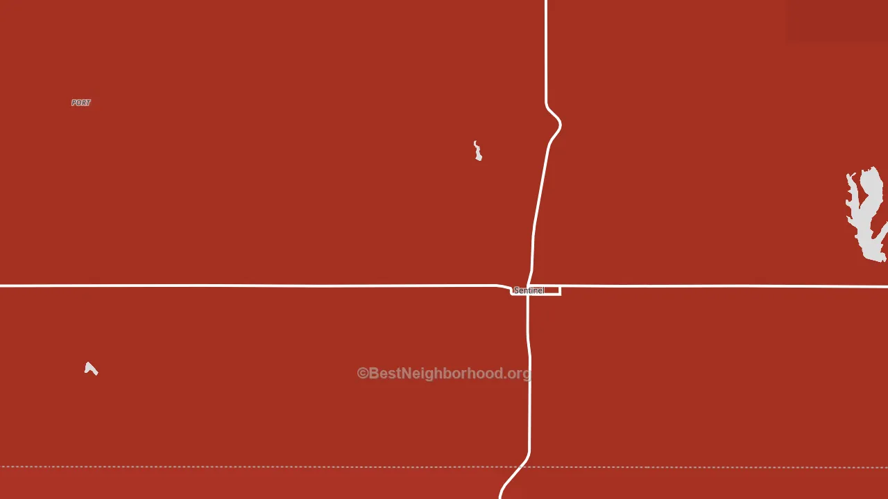 Sentinel, OK block-group political-lean map