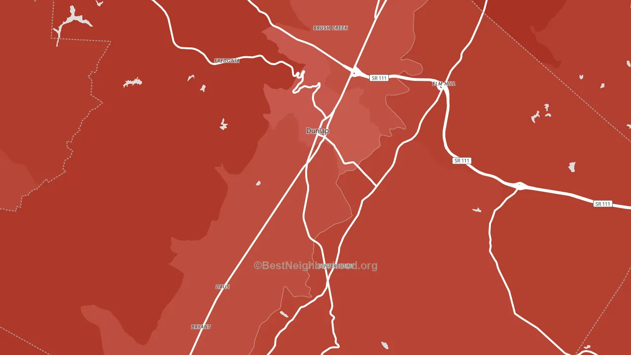 Sequatchie County, TN block-group political-lean map