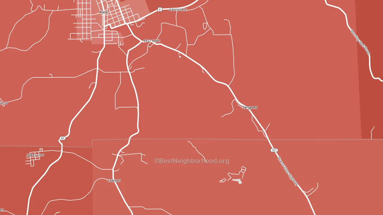 Sergeant, PA block-group political-lean map