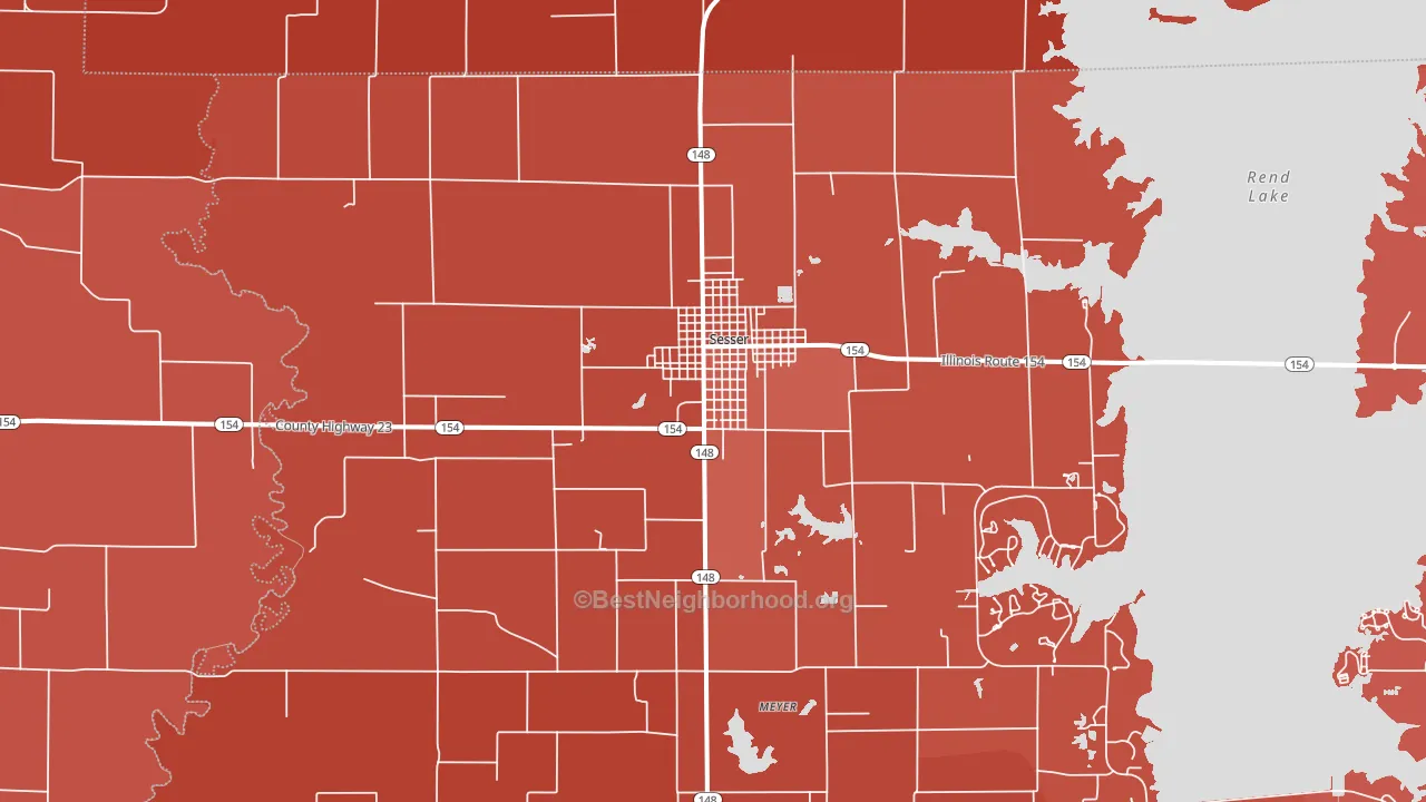 Sesser, IL block-group political-lean map