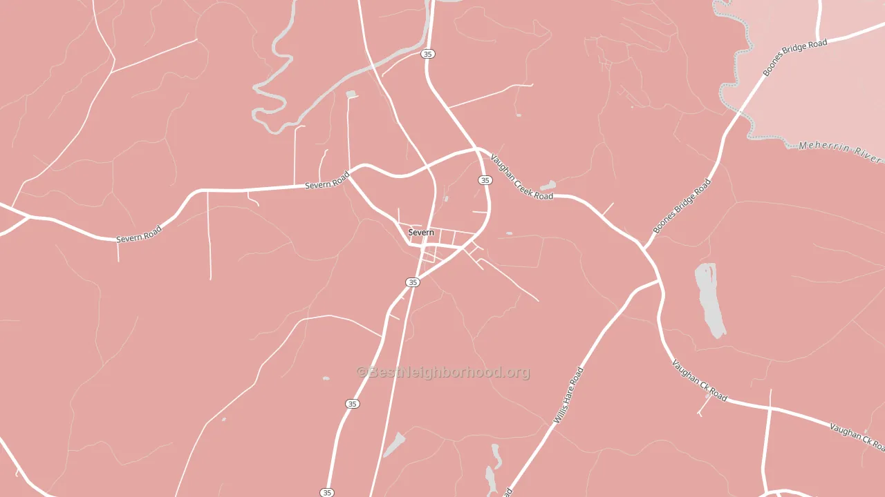 Severn, NC block-group political-lean map