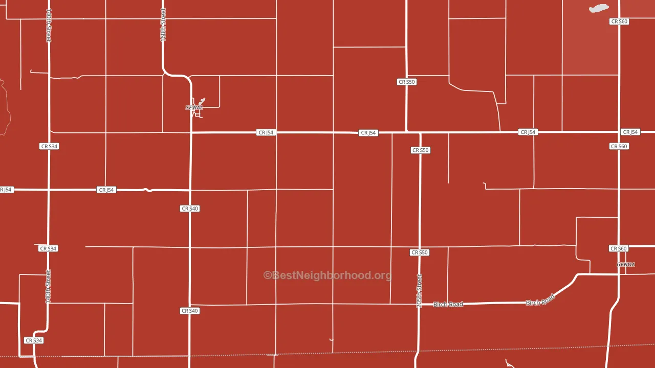 Sewal, IA block-group political-lean map
