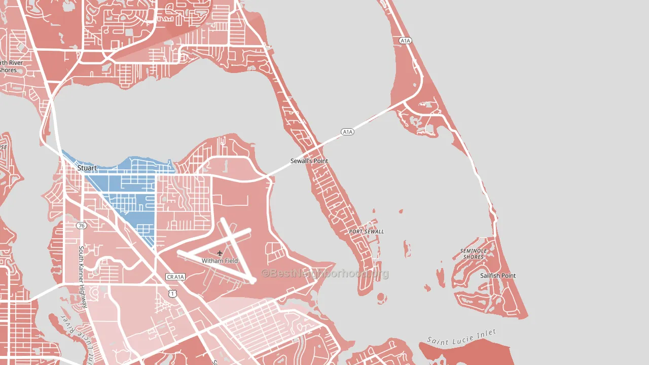 Sewalls Point, FL block-group political-lean map