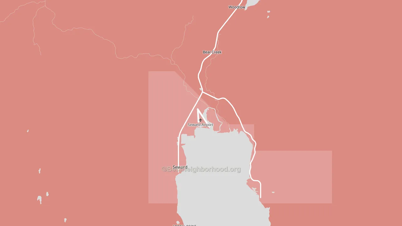 Seward, AK block-group political-lean map