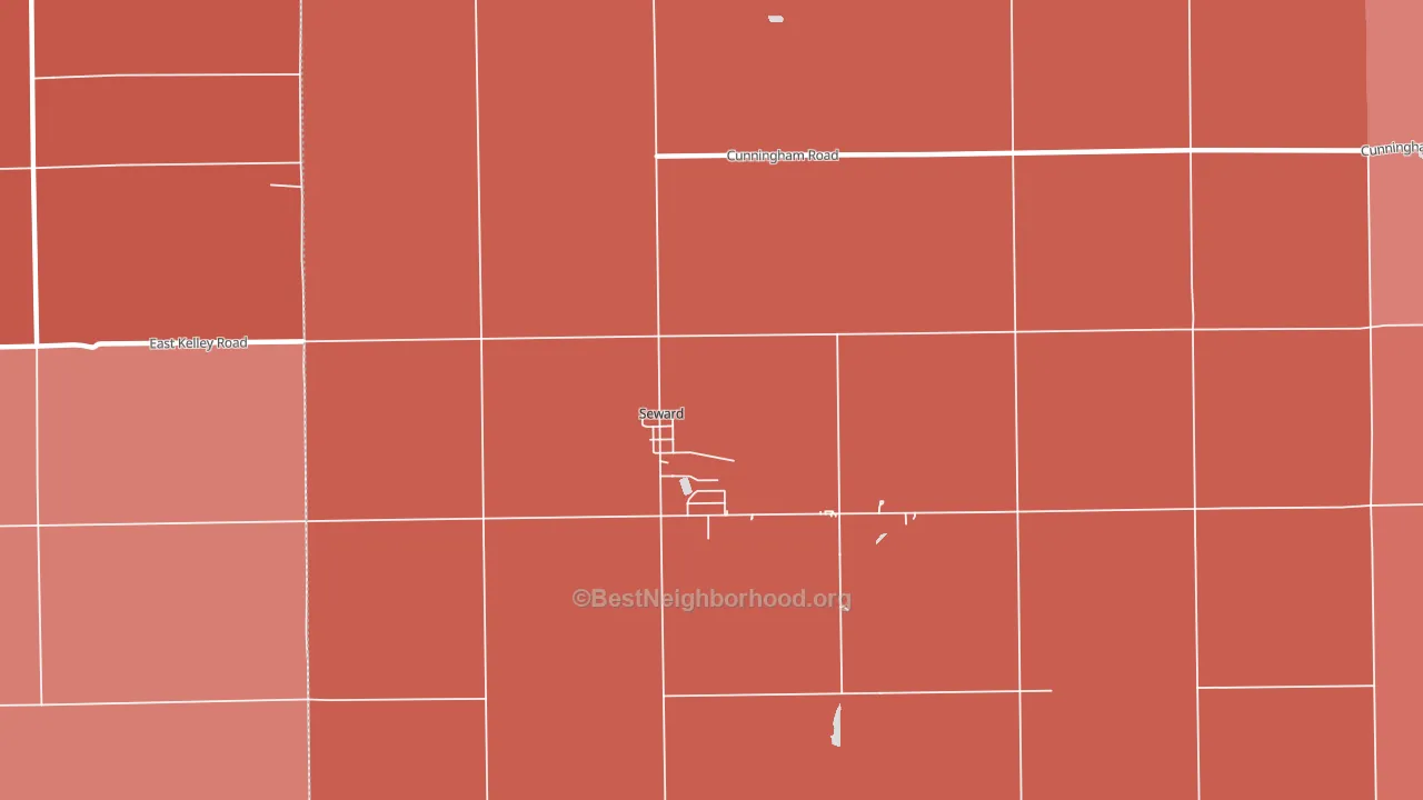 Seward, IL block-group political-lean map