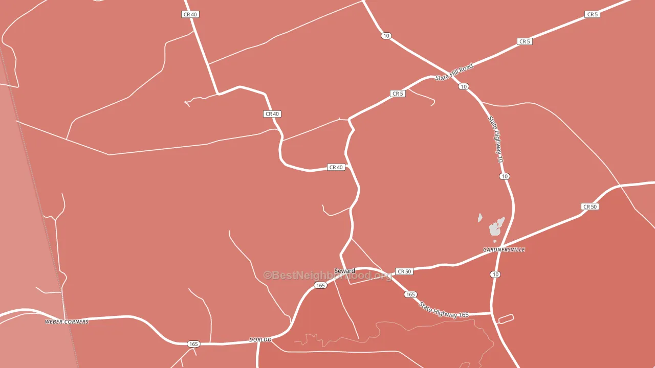 Seward, NY block-group political-lean map