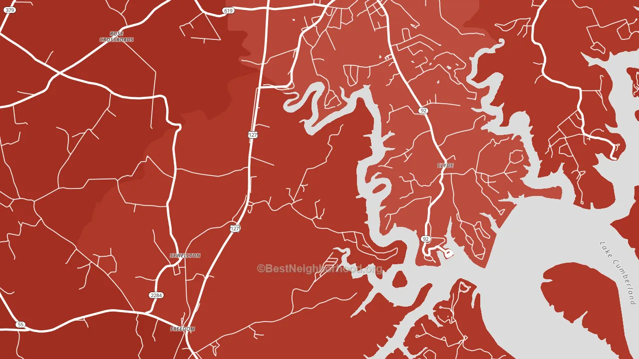 Sewellton, KY block-group political-lean map