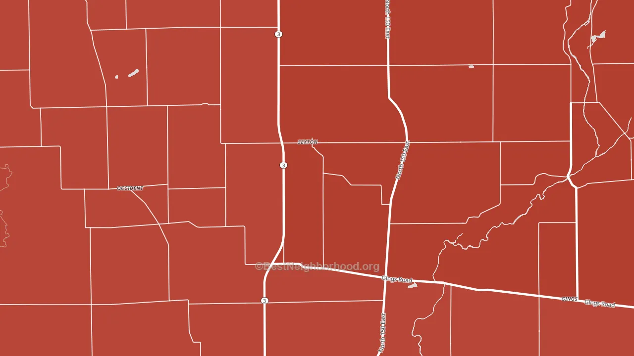 Sexton, IN block-group political-lean map