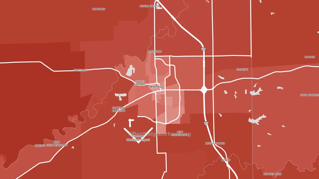 Seymour, IN block-group political-lean map