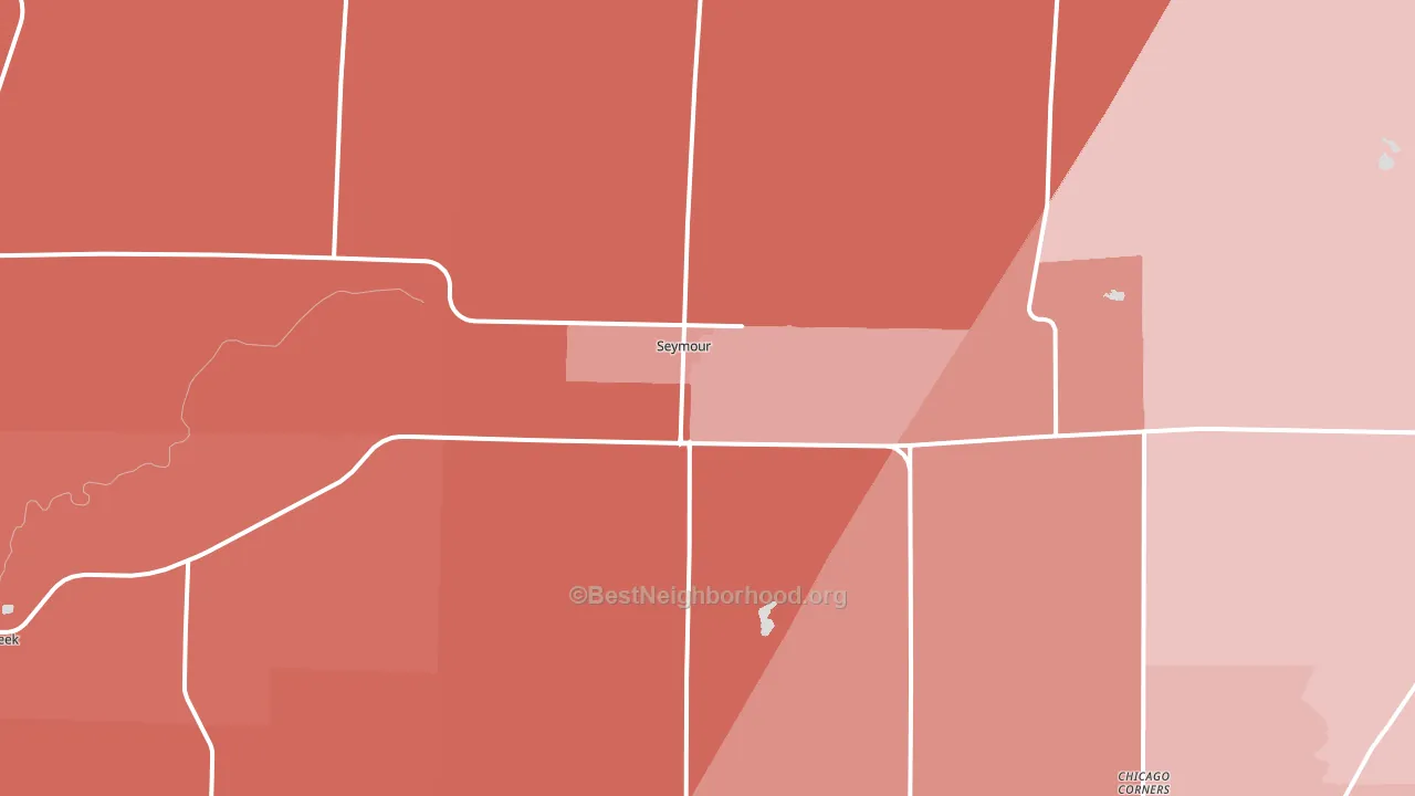 Seymour, WI block-group political-lean map