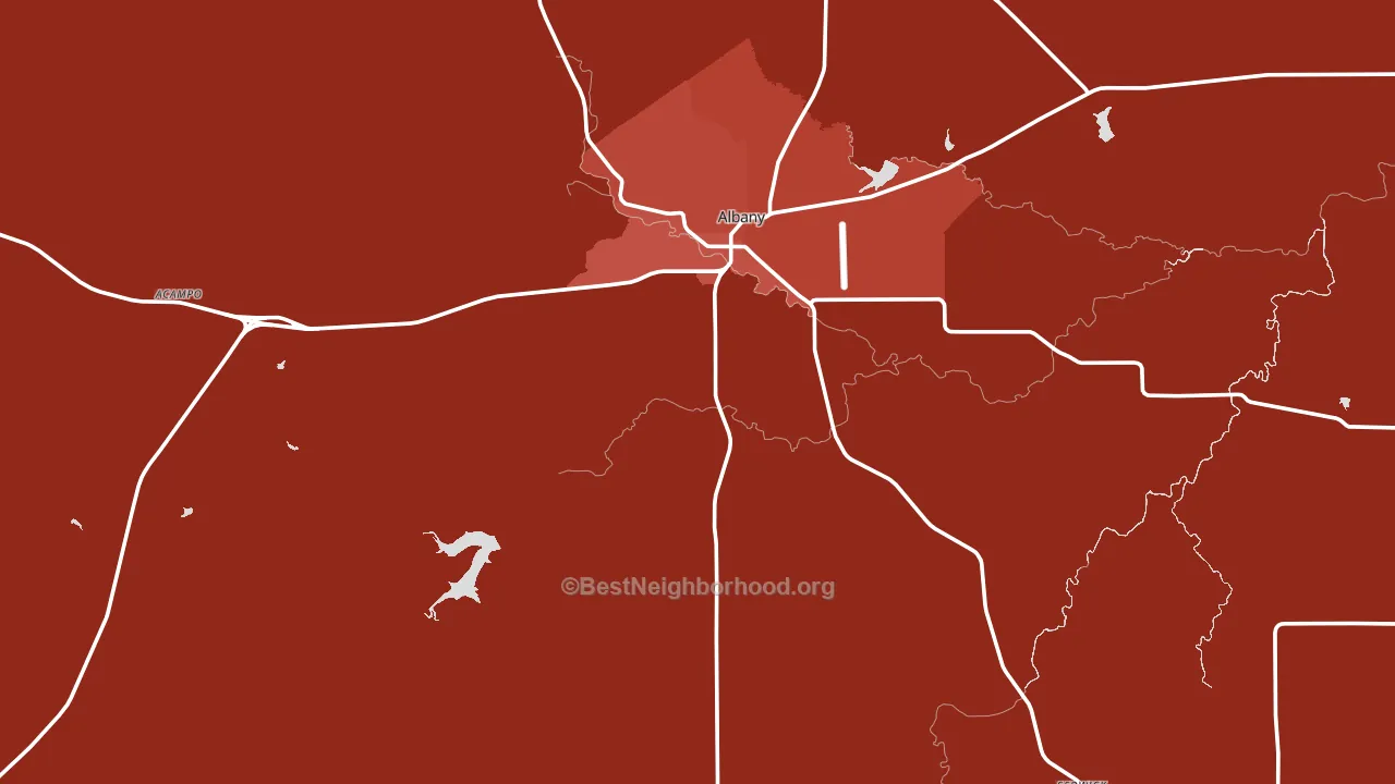 Shackelford County, TX block-group political-lean map