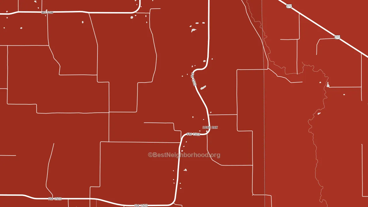 Shadowland, TX block-group political-lean map