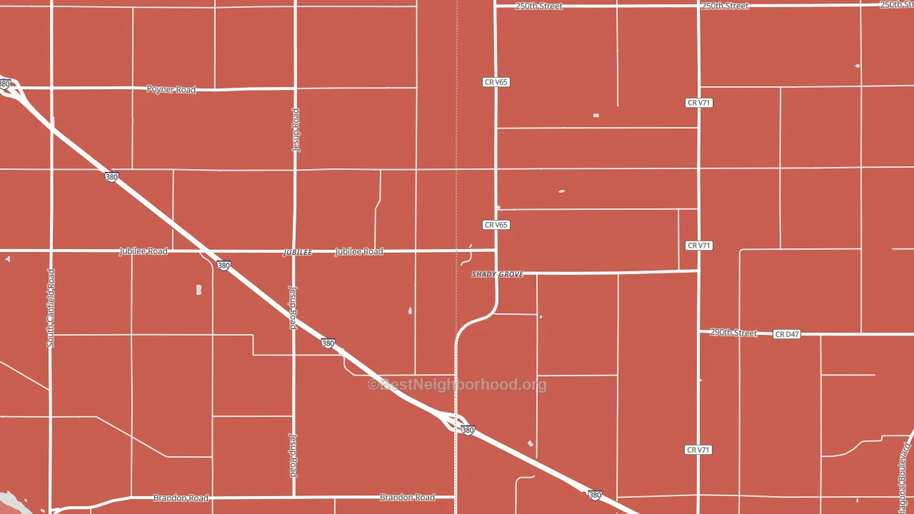 Shady Grove, IA block-group political-lean map