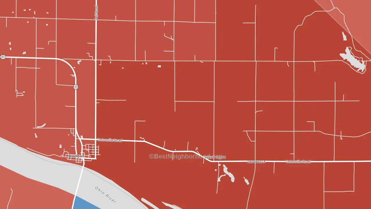 Shady Grove, IL block-group political-lean map