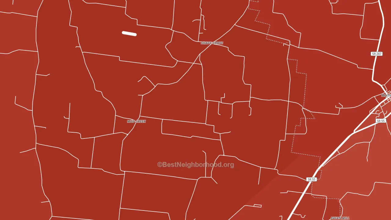 Shady Grove, TN block-group political-lean map