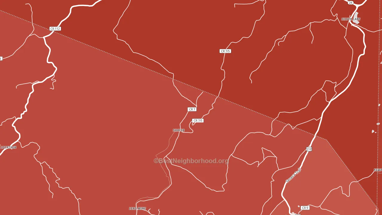 Shafer, WV block-group political-lean map
