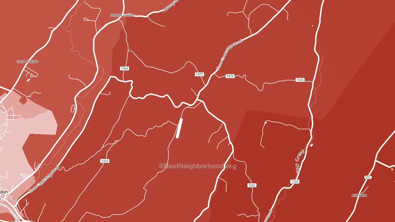 Shaffersville, PA block-group political-lean map