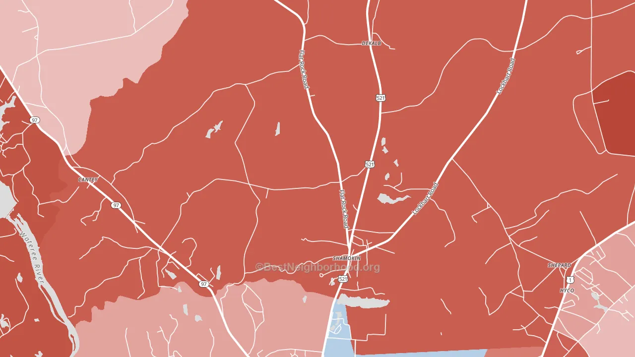 Shamokin, SC block-group political-lean map