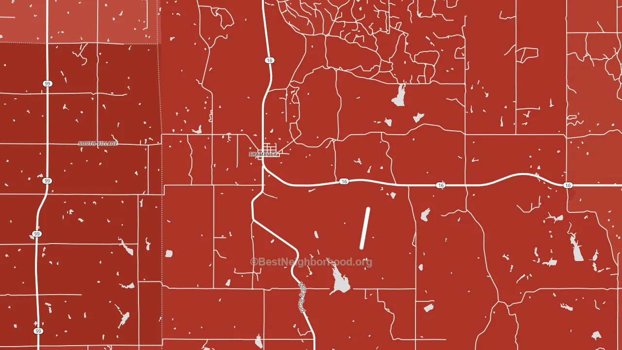 Shamrock, OK block-group political-lean map