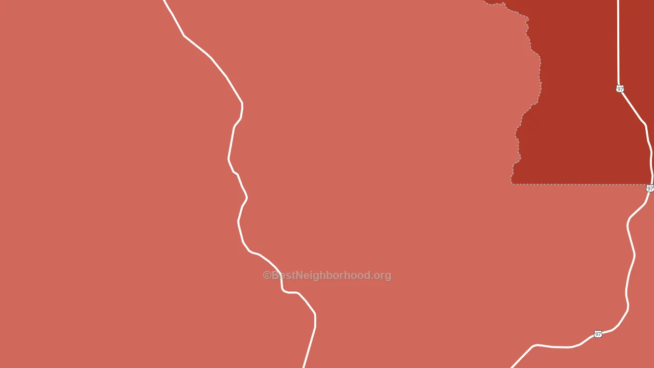 Shaniko, OR block-group political-lean map
