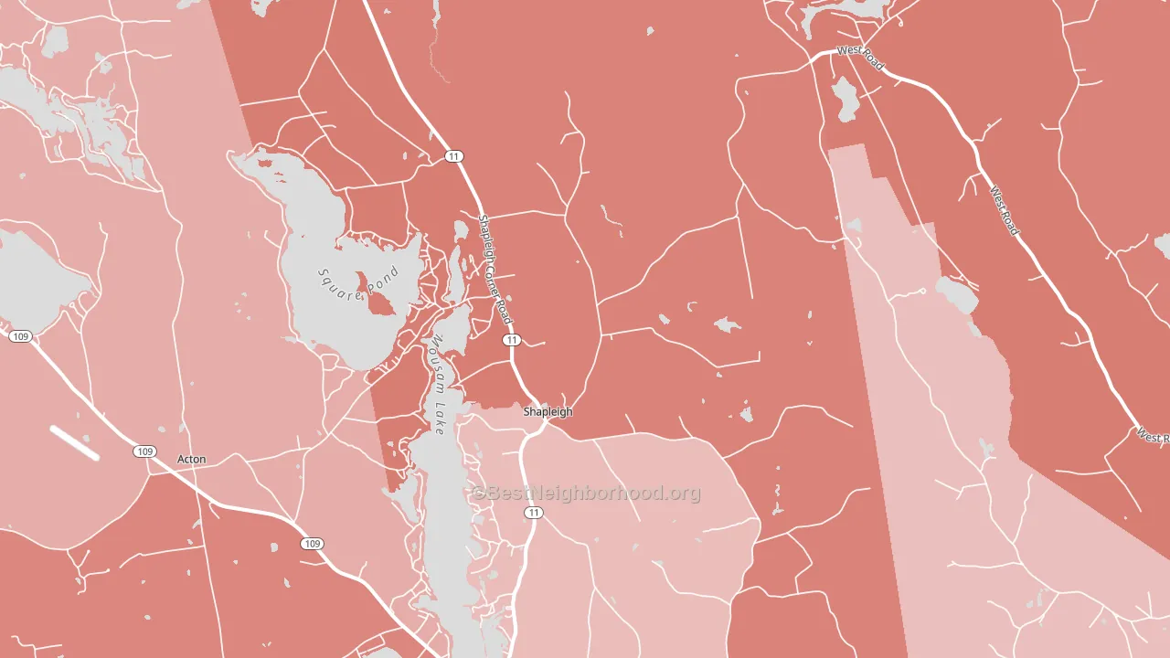 Shapleigh, ME block-group political-lean map