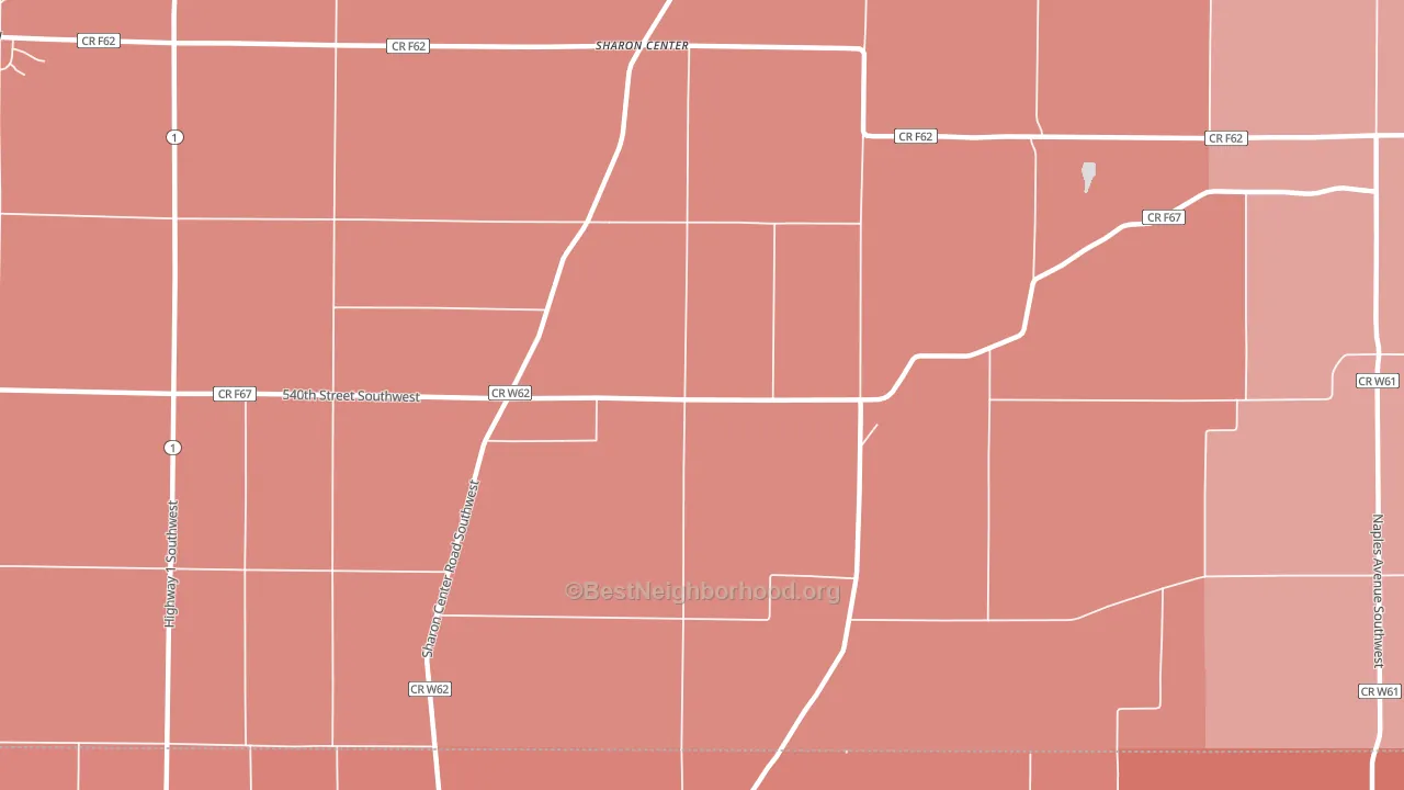Sharon Center, IA block-group political-lean map
