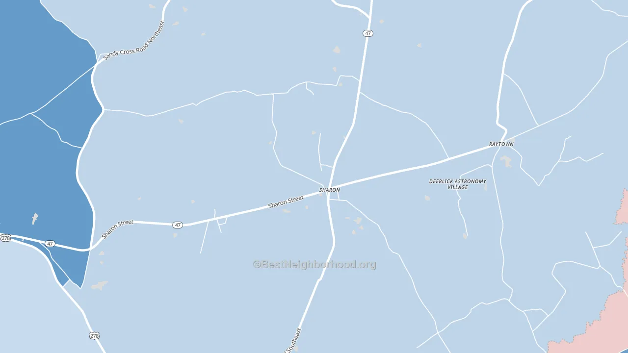 Sharon, GA block-group political-lean map
