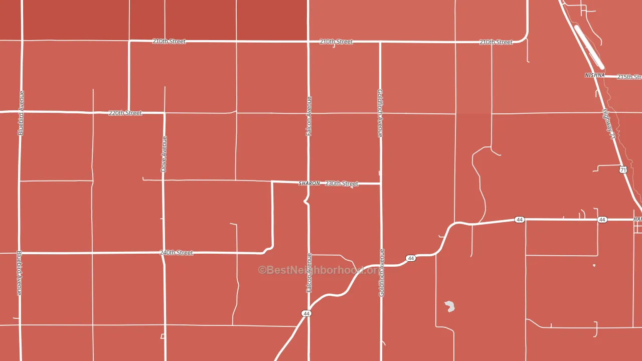 Sharon, IA block-group political-lean map