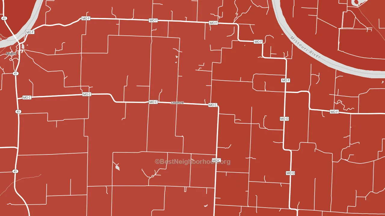 Sharon, MO block-group political-lean map