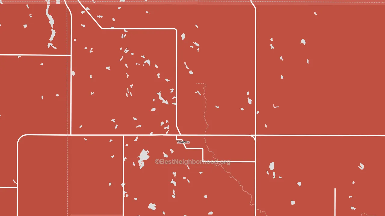 Sharon, ND block-group political-lean map