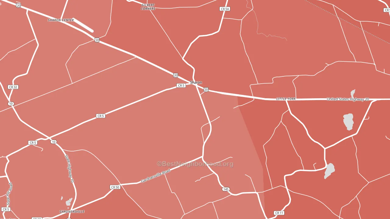 Sharon, NY block-group political-lean map