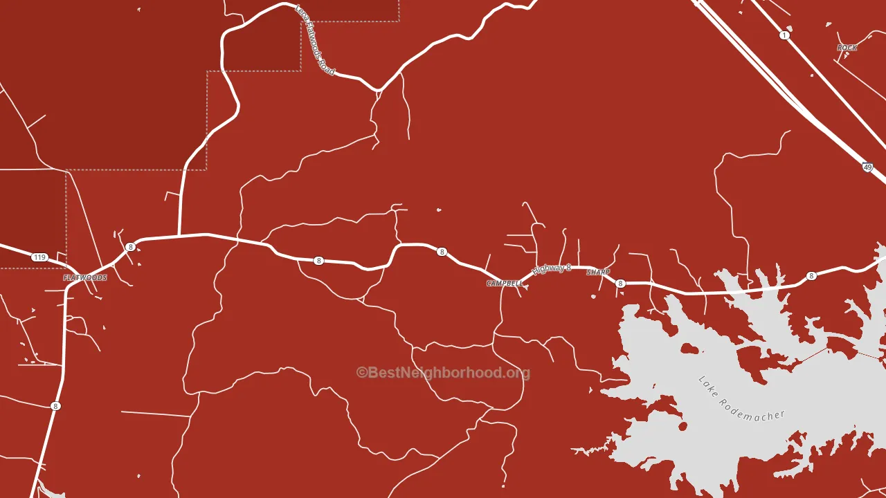 Sharp, LA block-group political-lean map