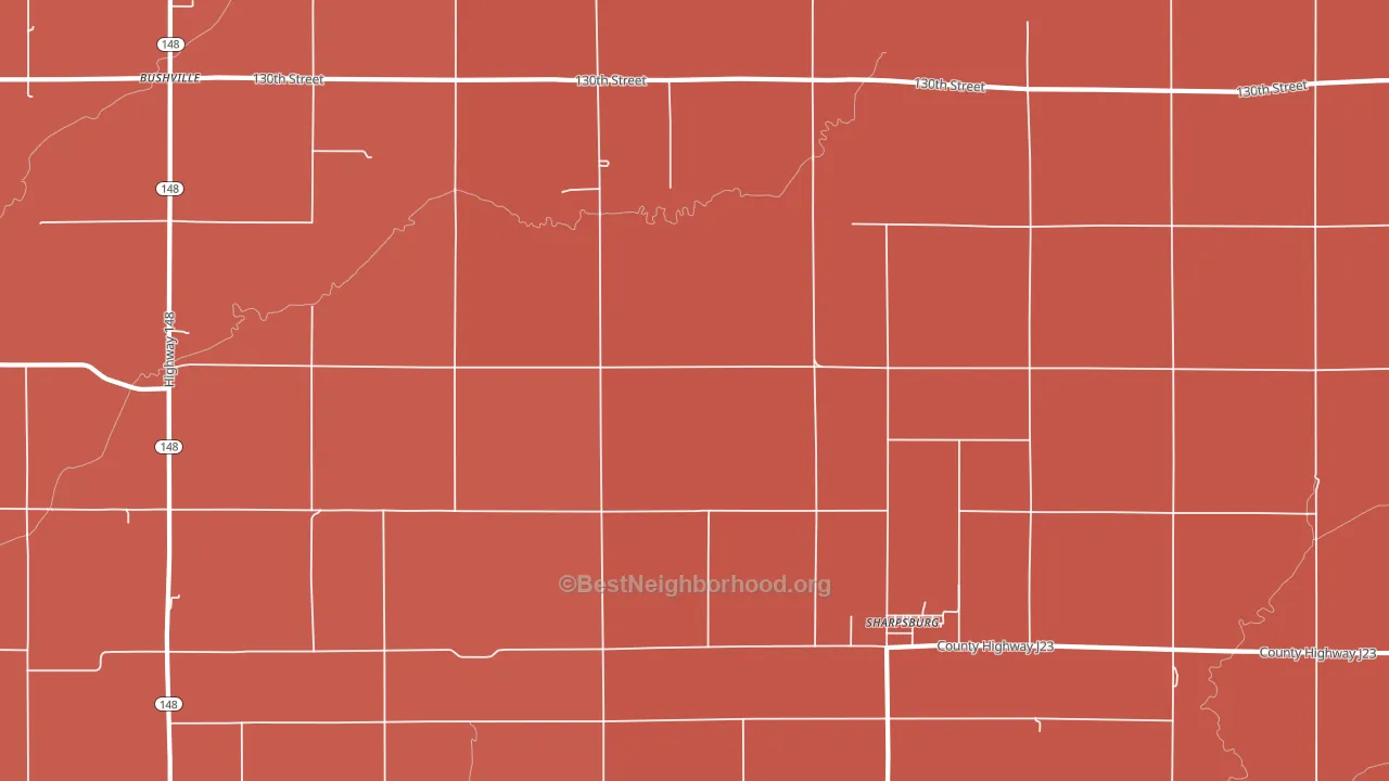 Sharpsburg, IA block-group political-lean map