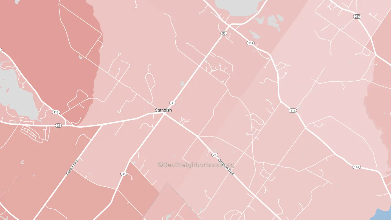 Shaw Mills, ME block-group political-lean map