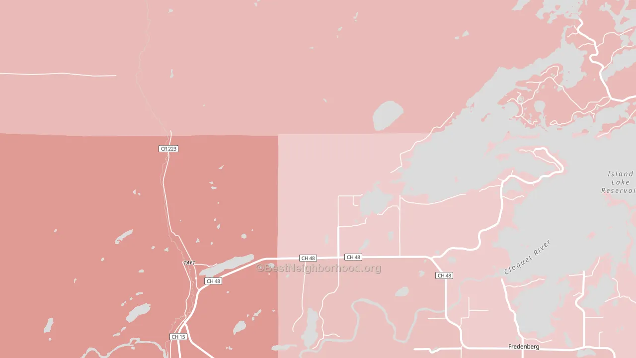 Shaw, MN block-group political-lean map