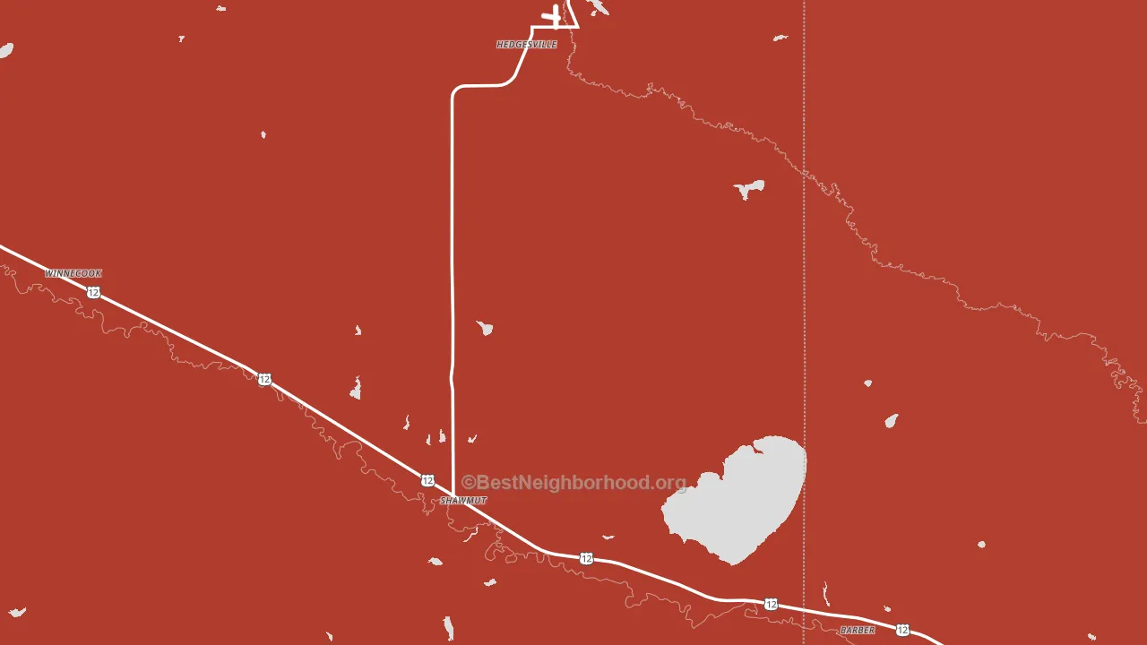 Shawmut, MT block-group political-lean map