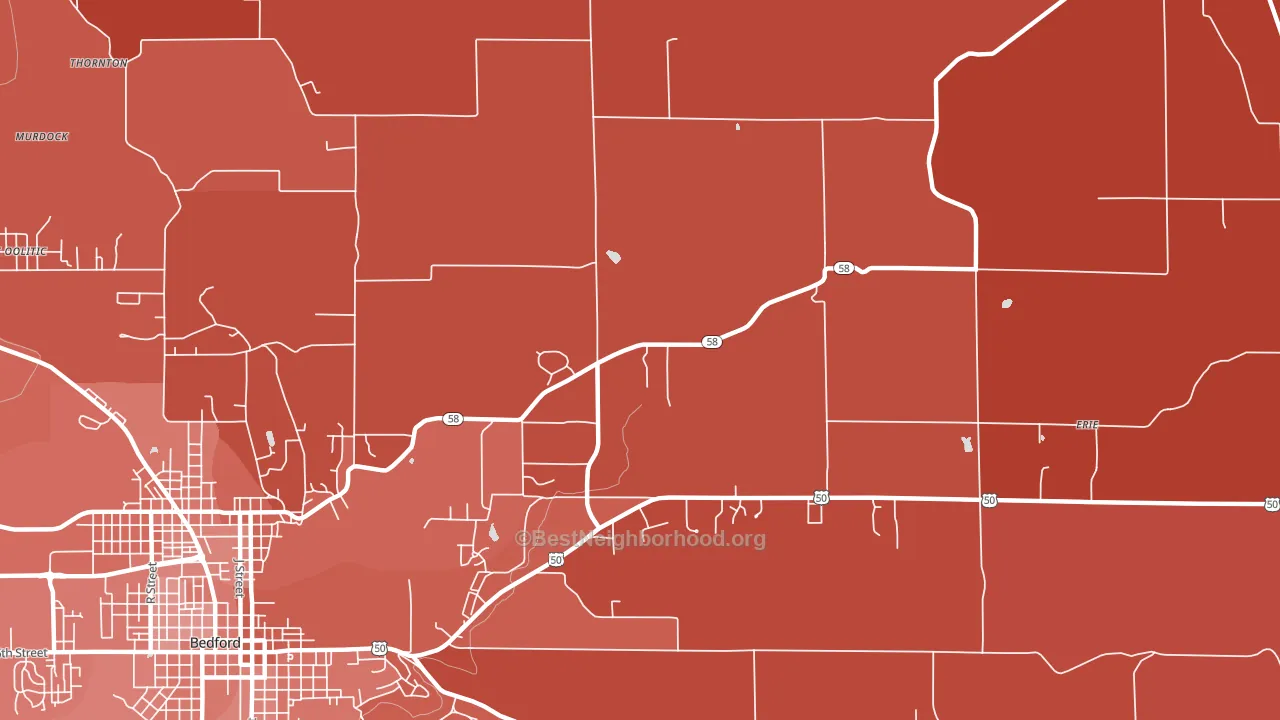 Shawswick, IN block-group political-lean map