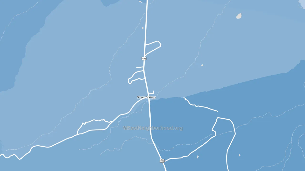 Sheep Springs, NM block-group political-lean map