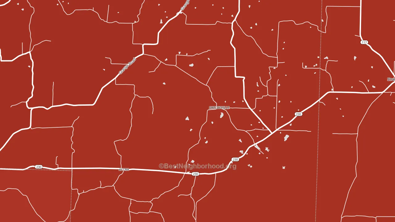 Shelbyville, AR block-group political-lean map