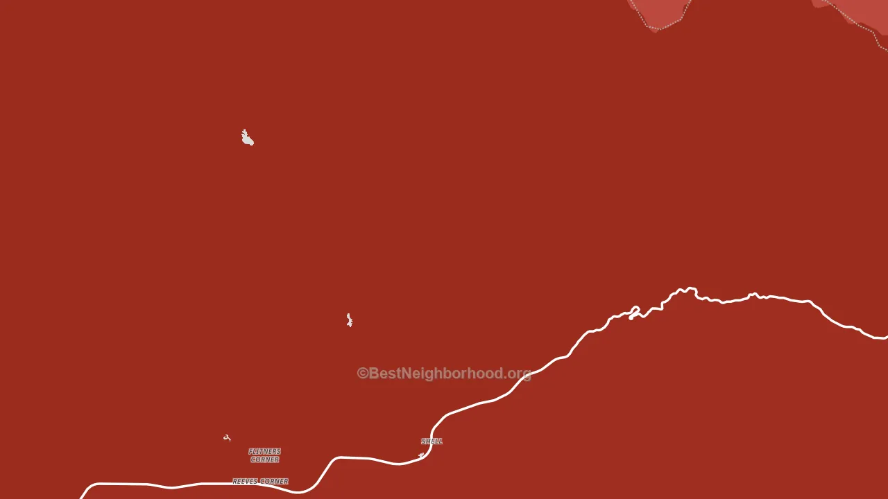 Shell, WY block-group political-lean map