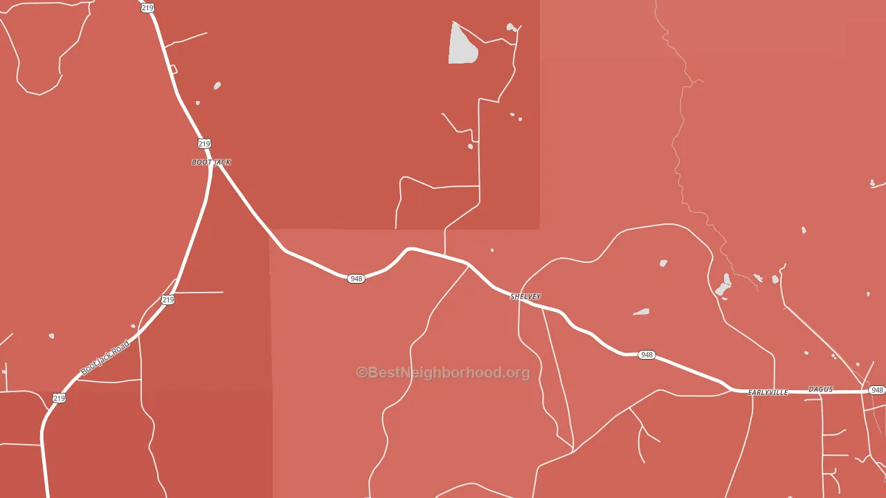 Shelvey, PA block-group political-lean map