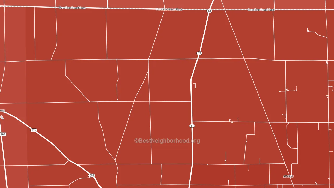 Shenandoah, OH block-group political-lean map