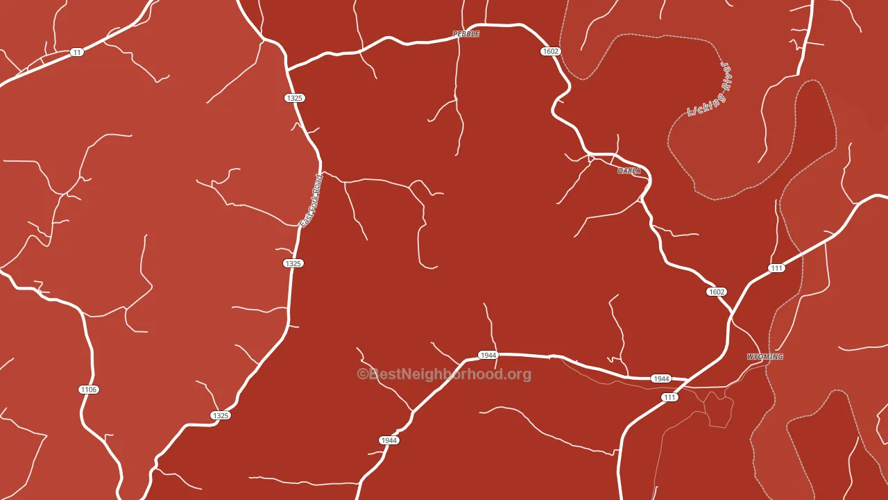 Sherburne, KY block-group political-lean map