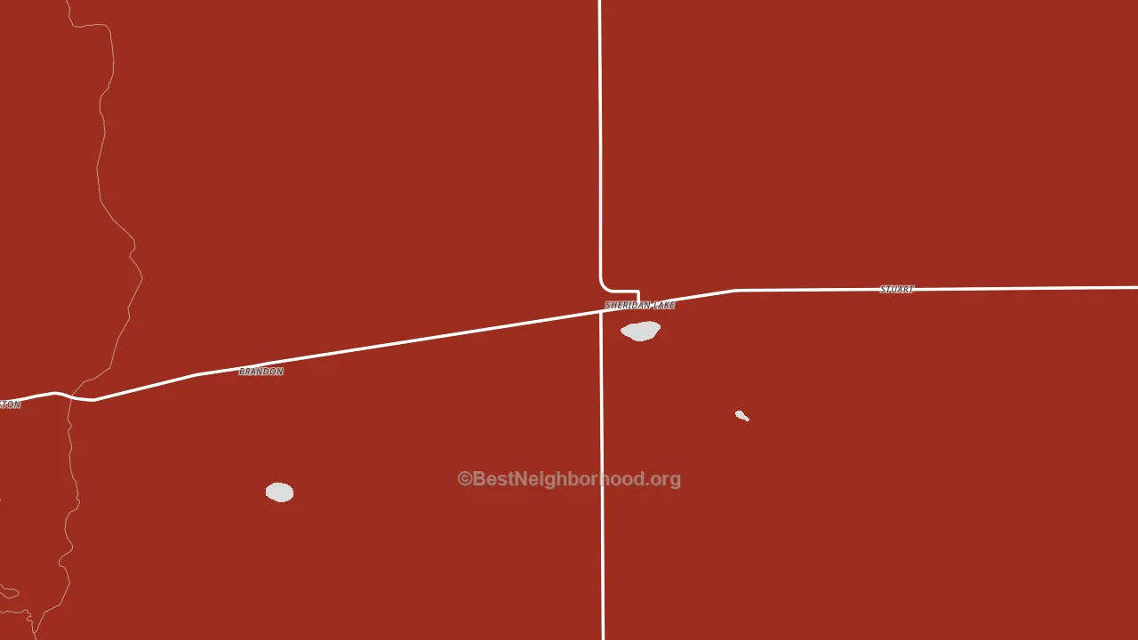 Sheridan Lake, CO block-group political-lean map