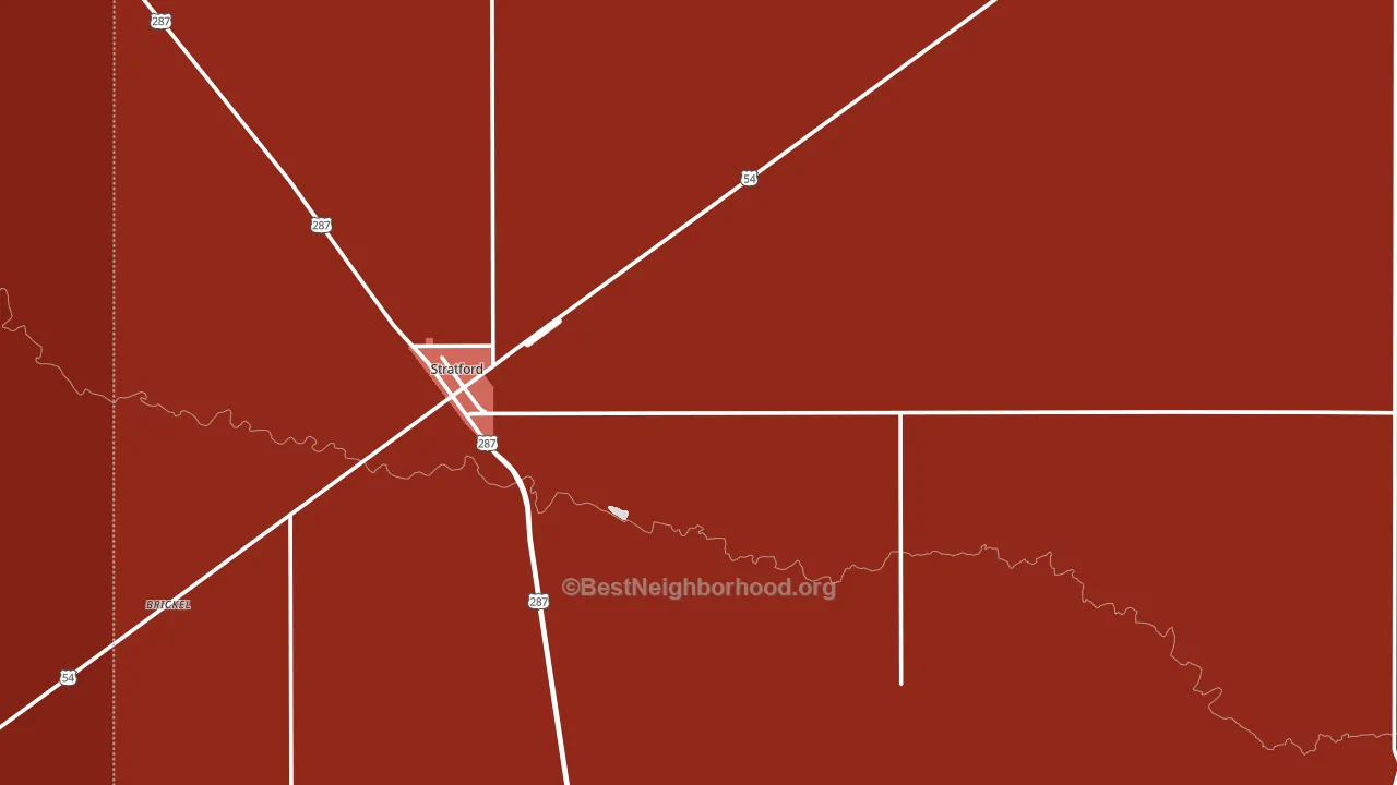 Sherman County, TX block-group political-lean map